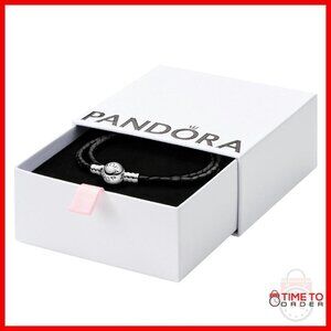 Sterling Silver Leather Bracelet with Lobster Clasp 16.1 Inches